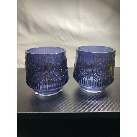 Beautiful BLUE  LED  Candle Holders - Picture 1 of 6